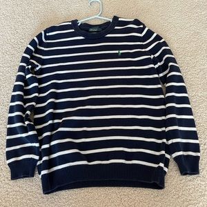 Polo By Ralph Lauren Blue and White Sweater